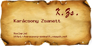 Karácsony Zsanett névjegykártya